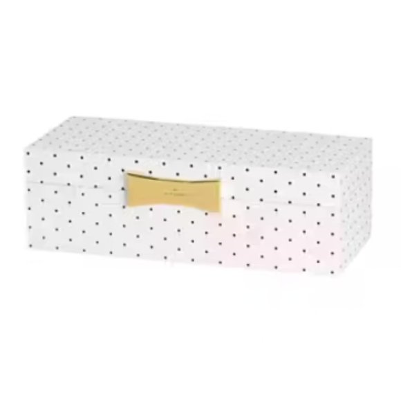 kate spade white black polka dot Garden Drive Large Jewelry Box PLEASE READ - Picture 1 of 15